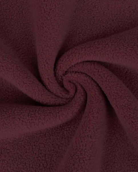 Baumwollfleece uni bordeaux