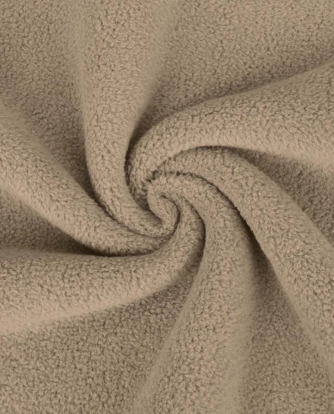 Baumwollfleece uni taupe