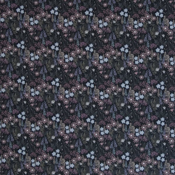 Calais by Claire’s Creative Forest – Baumwollwebware Wildblumen dunkelblau