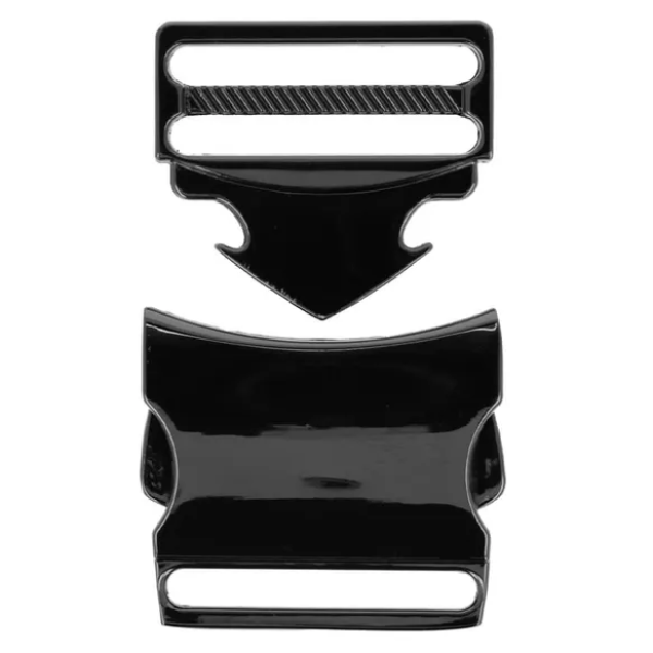 Steckschnalle 40mm Metall nickel schwarz