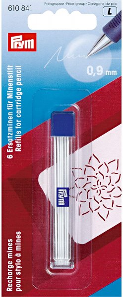 Prym - Ersatzminen für Minenstift, Ø 0,9mm, weiß