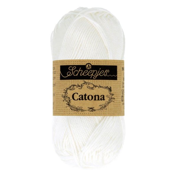 Scheepjes Catona Baumwollgarn 50g schneeweiss