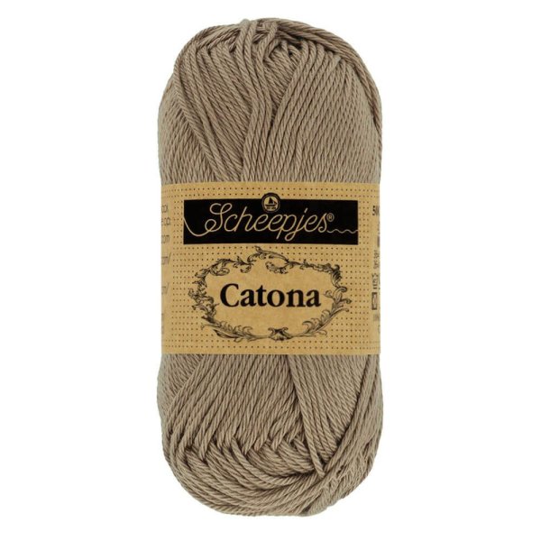 Scheepjes Catona Baumwollgarn 50g  - moon rock / graubraun