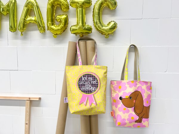 Canvas - Cherry Picking Bag - Leomuster/Dackel - DIY-Taschen - Paneel - DIY-Nähset