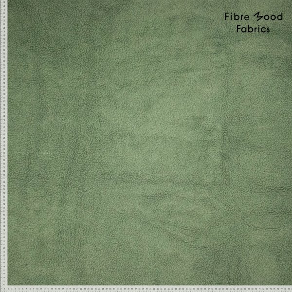 Fibre Mood | Knit Sheepskin | Teddy Teddystoff | Teddyplüsch | Boucle-Optik | grün