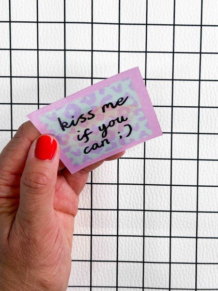 Flippatch - das aufnähbare Wackelbild-Patch - KISS ME IF YOU CAN