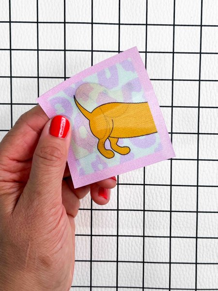 Flippatch - das aufnähbare Wackelbild-Patch - DACKEL / LEO