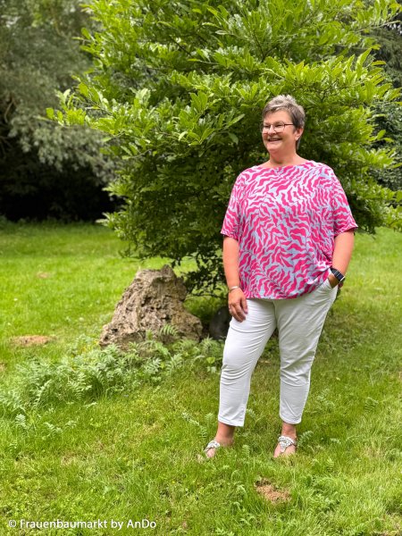 Viskose Webware Dancing Algae by Thorsten Berger pink/hellblau