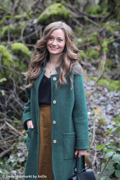 Wollwalk Naomi  dunkles moosgrün