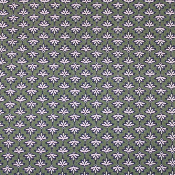 Baumwollwebware Geometric auf grün