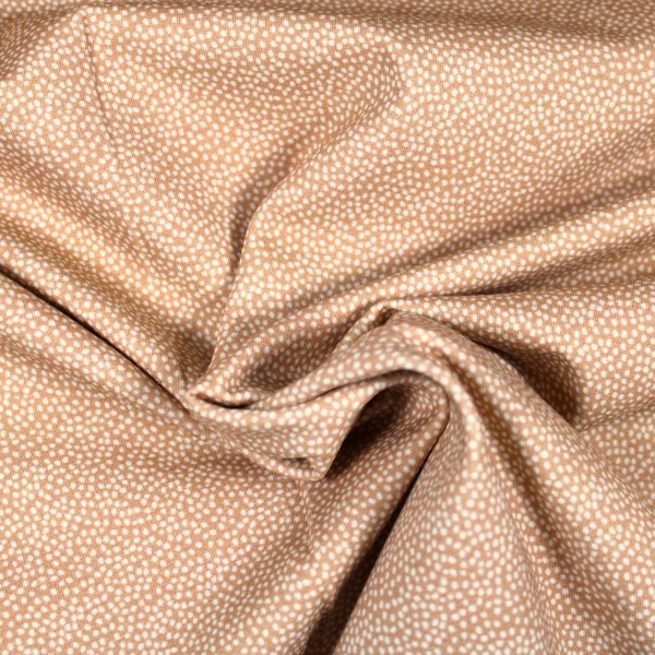 Baumwolljersey unregelmässige Punkte beige