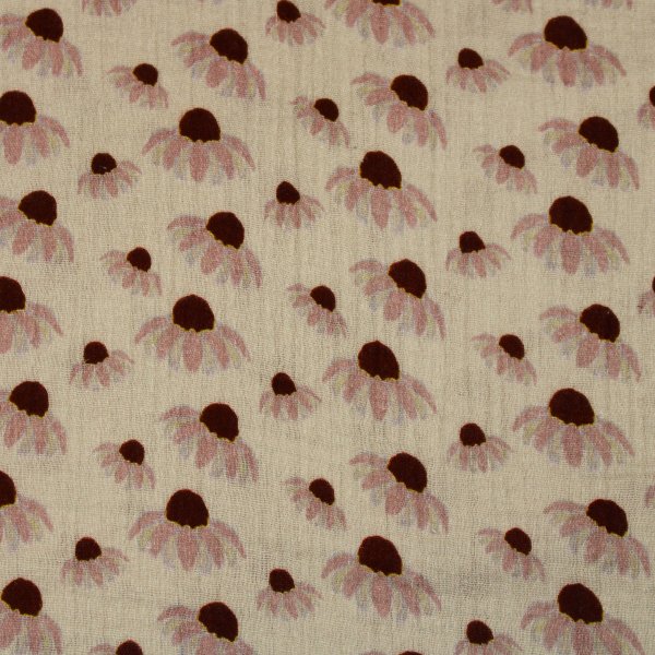 Musselin Double Gauze „Sonnenhut“ in zartem lachs