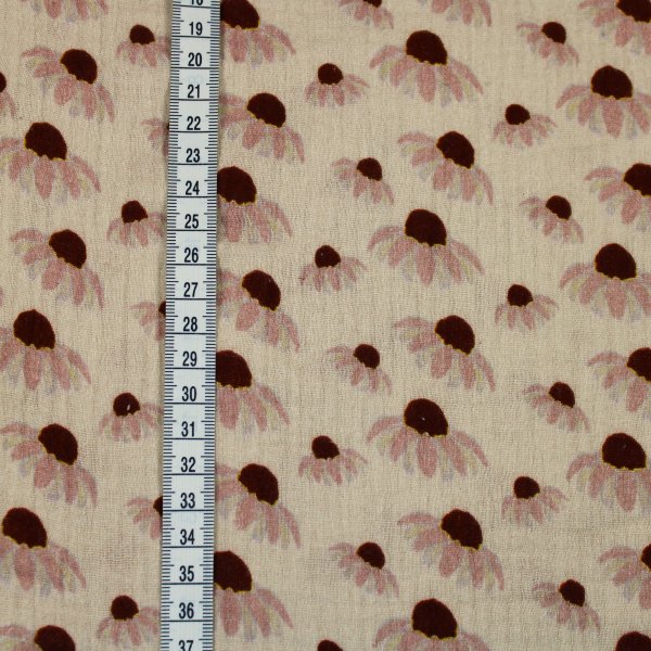 Musselin Double Gauze „Sonnenhut“ in zartem lachs