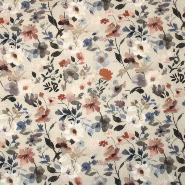 Eigenproduktion Musselin / Double Gauze Blütenzauber creme altrosa