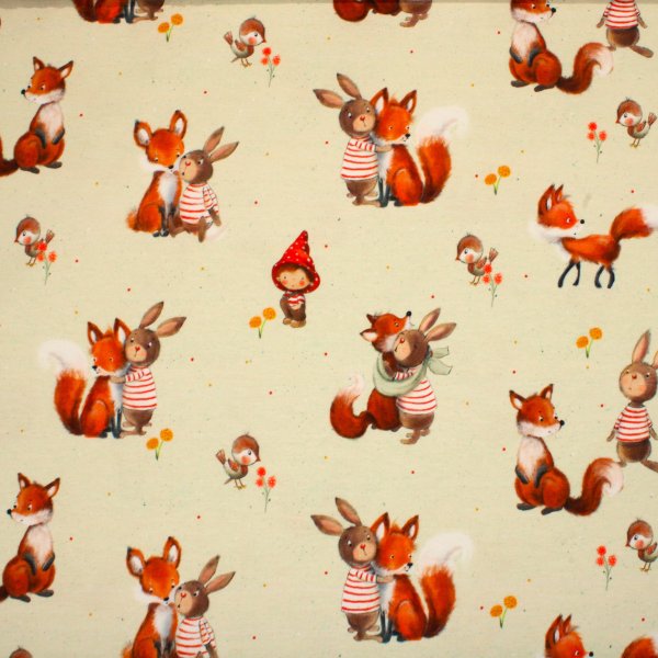 Eigenproduktion Baumwolljersey Frühlings Fuchs