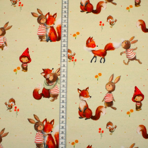 Eigenproduktion Baumwolljersey Frühlings Fuchs