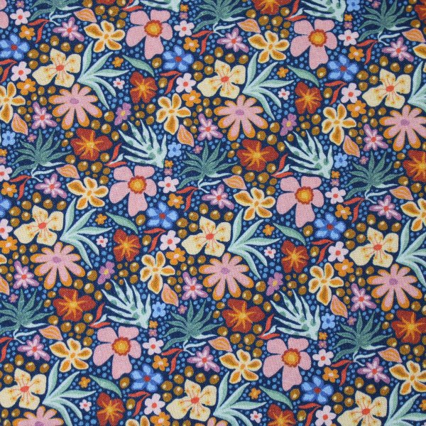 Popeline Baumwollstoff Blumenmeer