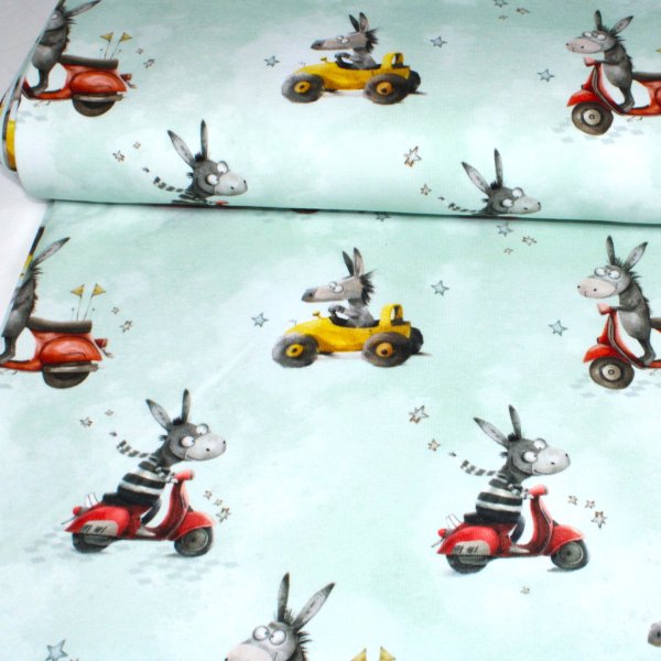 French Terry Eigenproduktion Esel-Abenteuer