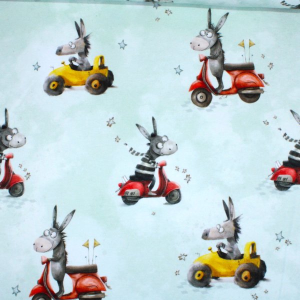 French Terry Eigenproduktion Esel-Abenteuer