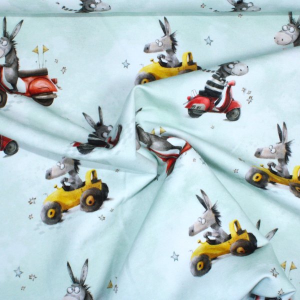 French Terry Eigenproduktion Esel-Abenteuer