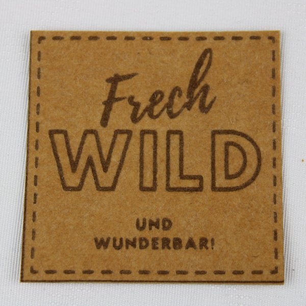 SnapPap Label hellbraun 45x45 mm  Frech Wild und Wunderbar!