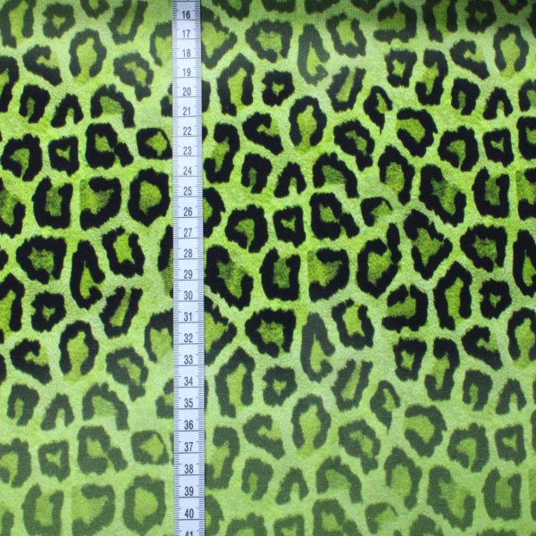 Baumwolljersey Gradient Leopard Farbverlauf grün