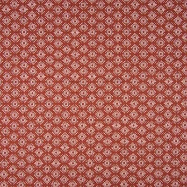 Baumwolle Webware Strahlenblüten terracotta