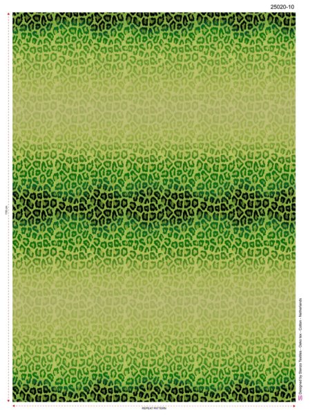 Baumwolljersey Gradient Leopard Farbverlauf grün