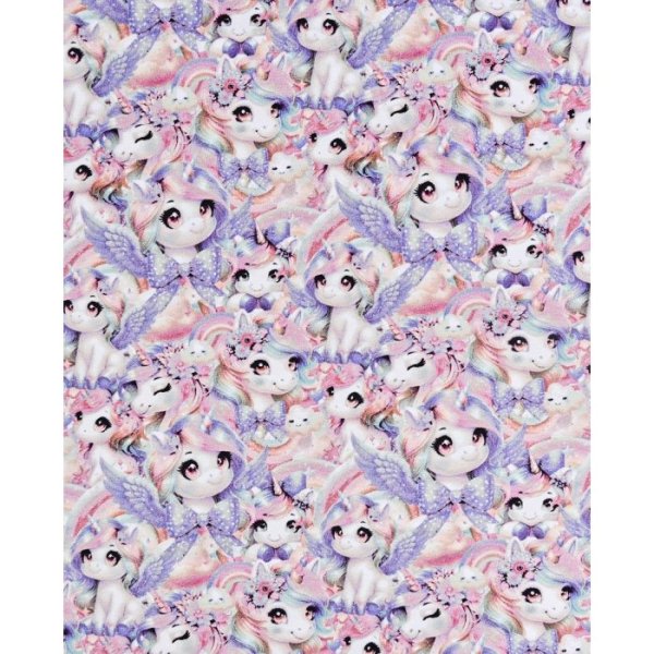 Baumwolljersey Einhorn-Wunderwelt