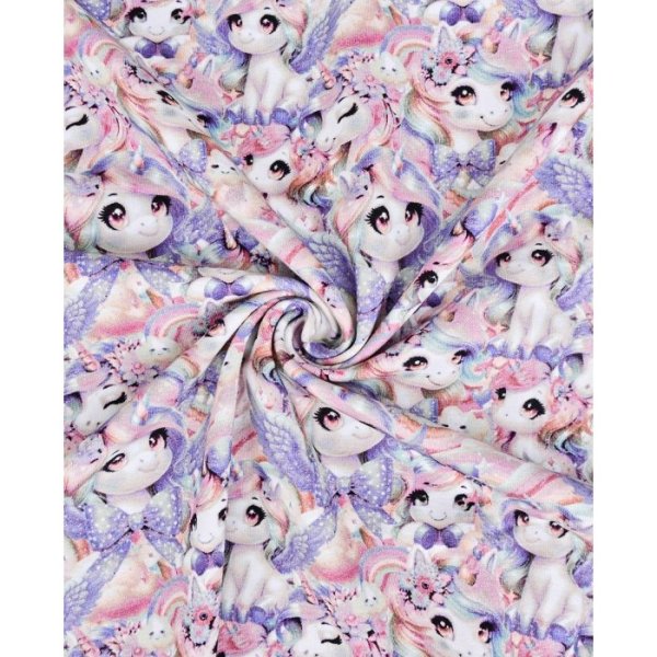 Baumwolljersey Einhorn-Wunderwelt
