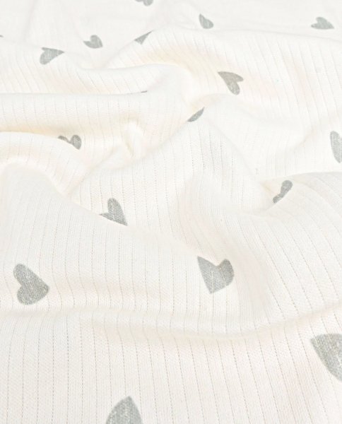 Ripp-Jersey Baby Ripp Herzen old green