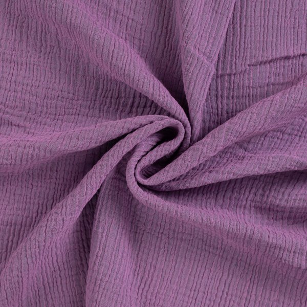 Double Face Musselin fuchsia / edelgrün