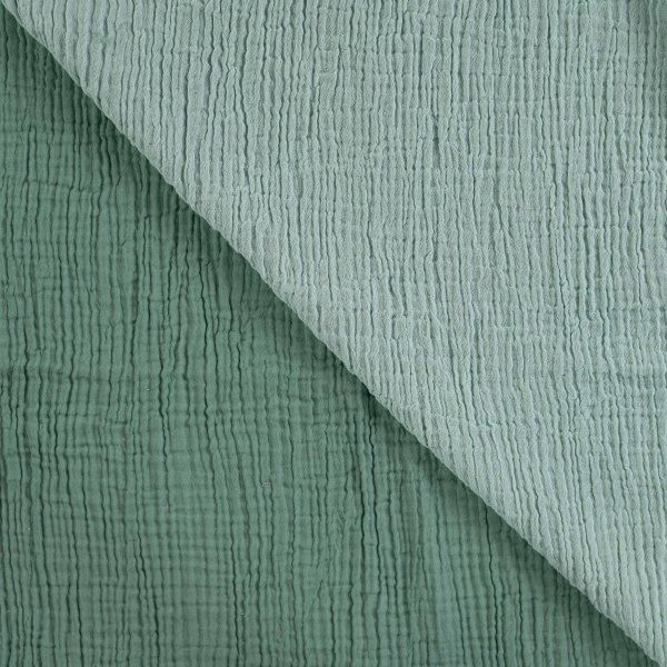 Double Face Musselin dusty green / dusty mint