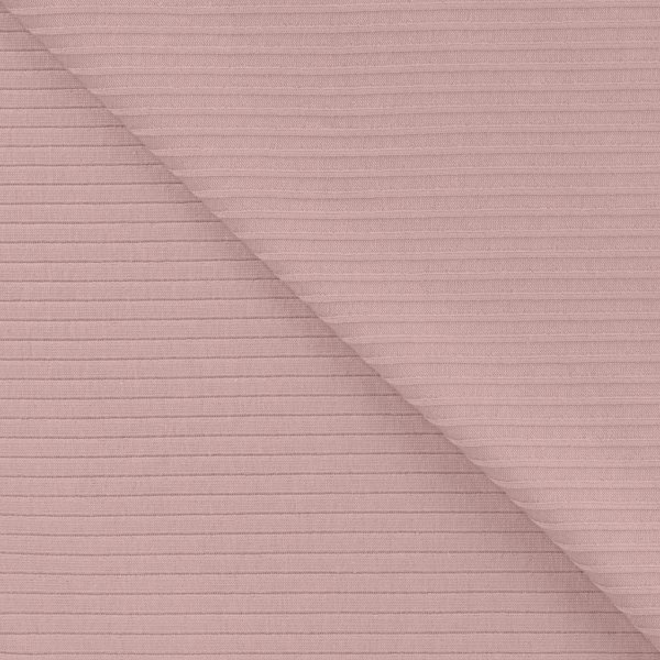Baumwolljersey Ripjersey uni dusty pink