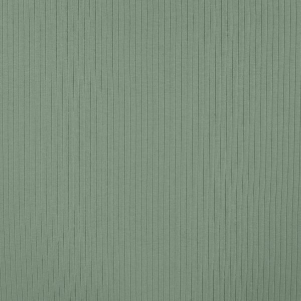 Baumwolljersey Rippjersey uni dusty mint