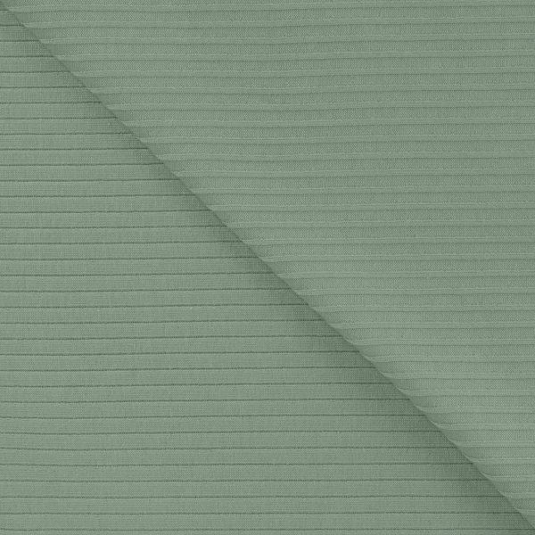 Baumwolljersey Rippjersey uni dusty mint