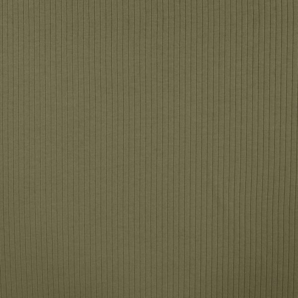 Baumwolljersey Rippjersey uni army