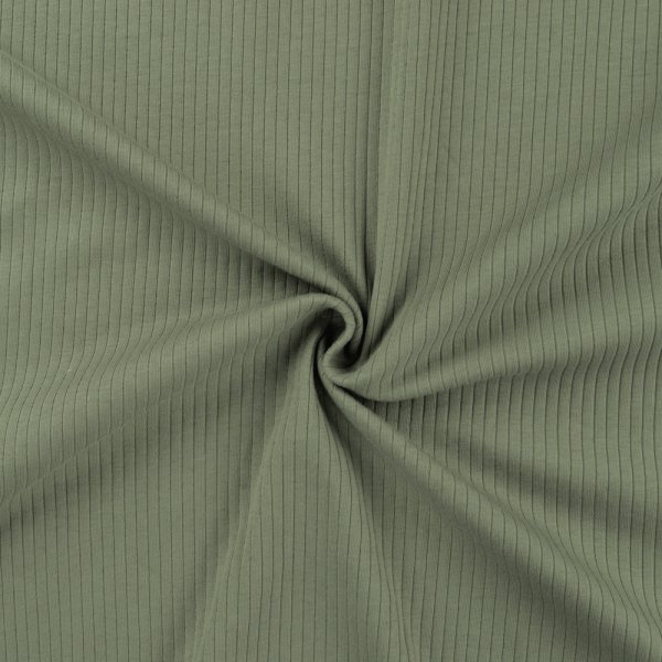 Baumwolljersey Rippjersey uni army