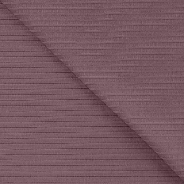 Baumwolljersey Rippjersey uni mauve