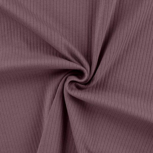 Baumwolljersey Rippjersey uni mauve