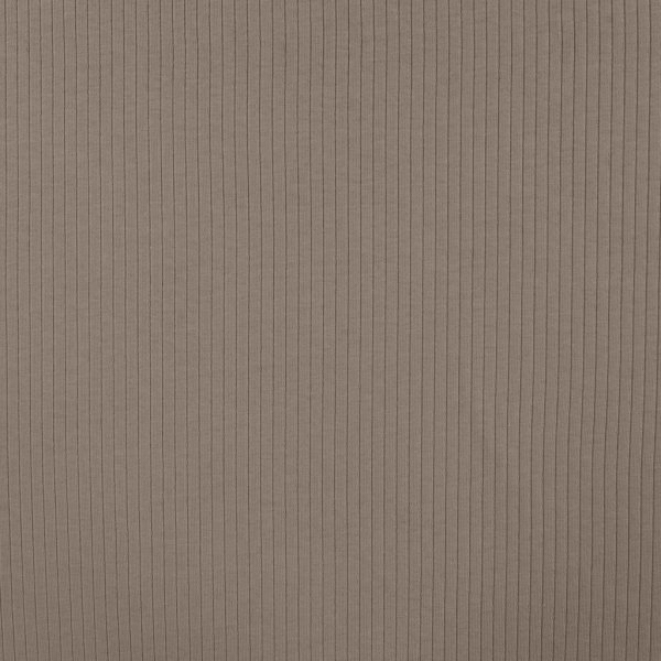 Baumwolljersey Rippjersey uni taupe
