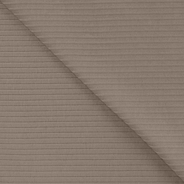Baumwolljersey Rippjersey uni taupe