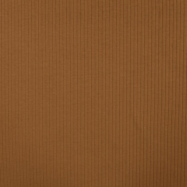 Baumwolljersey Rippjersey uni caramel