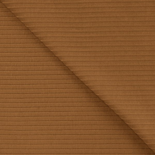 Baumwolljersey Rippjersey uni caramel