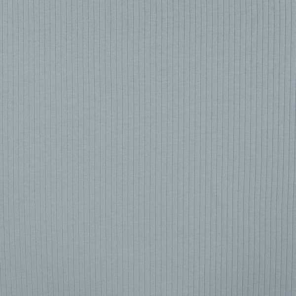 Baumwolljersey Rippjersey uni dusty blue