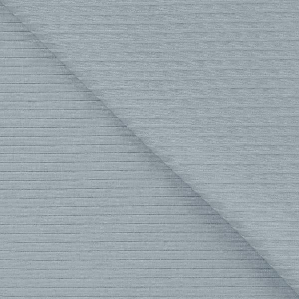 Baumwolljersey Rippjersey uni dusty blue