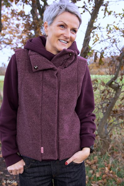 Merino Fleece beere meliert 100% Merinowolle