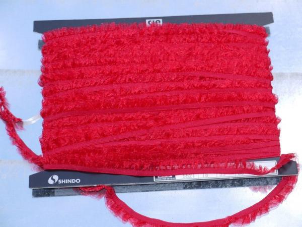 elastische Spitze in Rot mit Gummiband