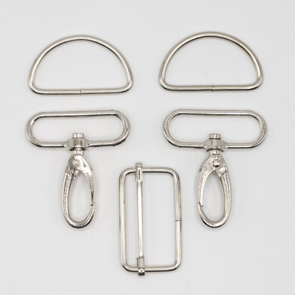 Taschenzubehör-Set 40mm silber