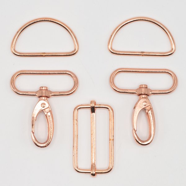 Taschenzubehör-Set 40mm rosegold
